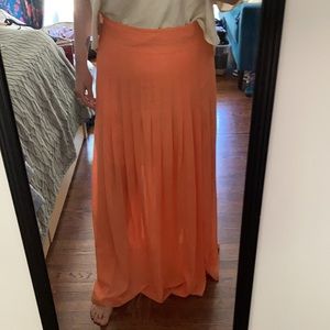 Anthropologie pleated maxi skirt